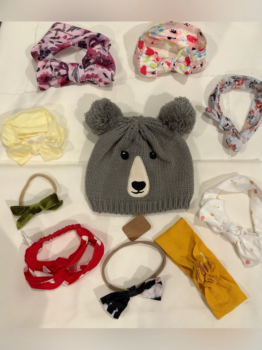 NWOT! Bundle of 10 infant/toddler headbands and hat!!